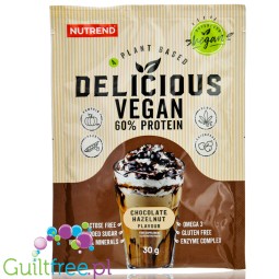 Nutrend Delicious Vegan 60% Protein Chocolate-Hazelnut