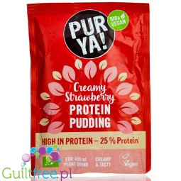 Pur Ya! Protein Pudding Creamy Strawberry - wegański proteinowy budyń bez cukru, Truskawkowy