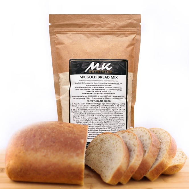 MK Nutrition Mieszanka chlebowa MK Gold - niskowęglowodanowa mieszanka do wypieku chleba