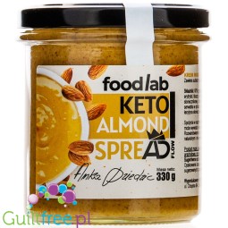 FoodLab by Anka Dziedzic Almond Spread 330g - no added sugar Almond & Milk smooth sweet spread with erythritol