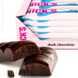 N!CK'S Nicks Dark Chocolate - batonik z gorzkiej czekolady bez cukru i maltitolu ze stewią i erytrolem