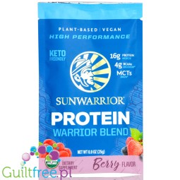 Sunwarrior Protein Warrior Blend 25g Berry, sachet - vegan protein powder with acai, goji & quinoa, sachet