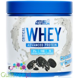 Applied Critical Whey Advanced Protein Cookies'n'Cream - odżywka białkowa z WPI, WPH i WPC, 21g białka & 110kcal