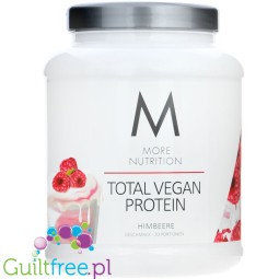 More Nutrition Total Vegan Protein Himbere 0,6kg - wegańska odżywka o smaku malinowym, 23g białka & 104kcal