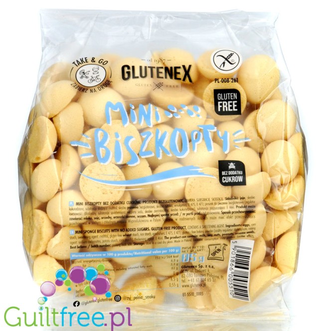 Glutenex bezglutenowe mini biszkopty bez dodatku cukru