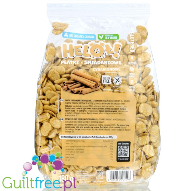 Glutenex Cinnamon Sea Shells, sugar free & gluten free breakfast corn cereals