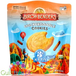 Birch Benders Keto Cookie Snickerdoodle - keto ciasteczka cynamonowe bez cukru, 3g węglowodanów