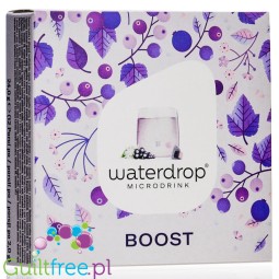 Waterdrop Boost (Czarna Porzeczka, Kwiat Czarnego Bzu, Acai) - rozpuszczalna kosteczka smakowa bez cukru i kcal