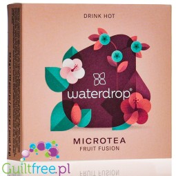 Waterdrop Drink Hot MicroTea Fruit Fusion (Dzika Róża, Borówka, Hibiskus) - kostki smakowe do gorących napoi bez cukru