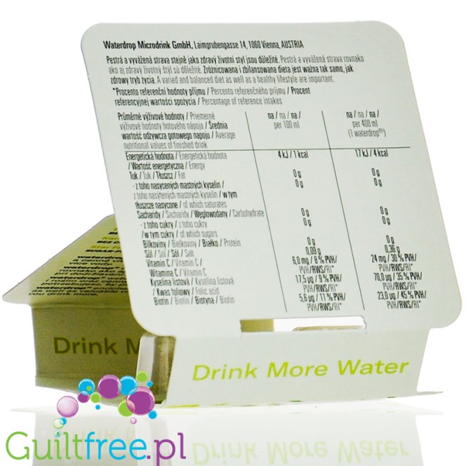 Waterdrop Zen (Carambola, Lemon Grass, White Tea) sugar free instant cubes drink