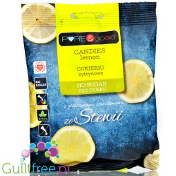 Pure & Good Lemon - cytrynowe cukierki bez cukru ze stewią