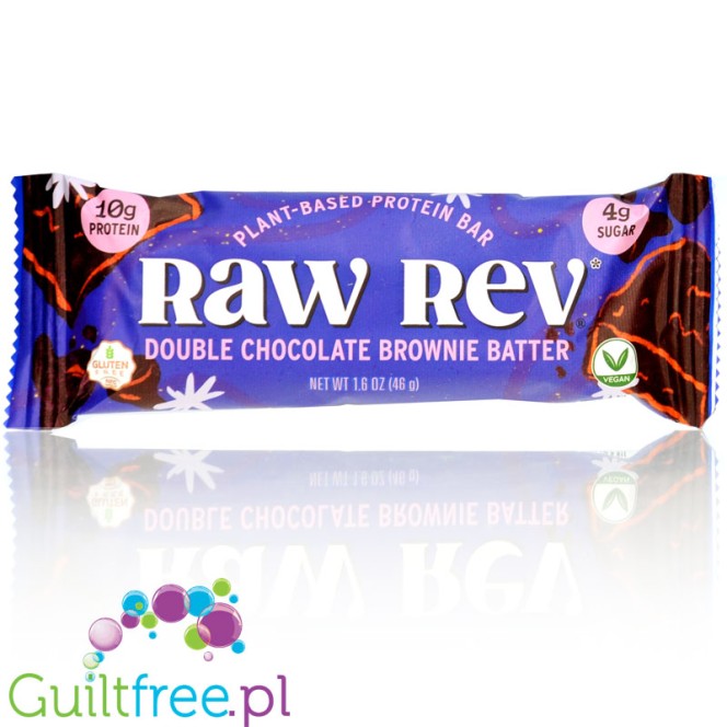 Raw Revolution Glo Bar, Double Chocolate Brownie Batter - wegański surowy baton z super foods