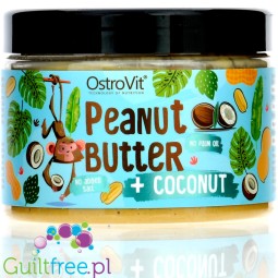 OstroVit Peanut Butter & Coconut - czyste Masło Orzechowe z Kokosem 0,5KG