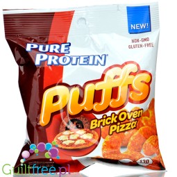 Pure Protein Puffs, BrickOven Pizza - proteinowe chrupki pizzowe z izolatem białka, 18g białka & 130kcal