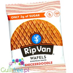 Rip Van Wafels Snickerdoodle 120kcal - holenderski stroopwafel 80% mniej cukru, smak  ciastka cynamonowego