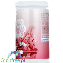 Rocka Nutrition NO WHEY Raspberry Sundae 1kg - wegańska odżywka białkowa 5 źródeł białka, bez soi i glutenu