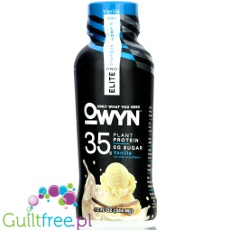 OWYN Pro Elite Plant Protein Shake Vanilla - gotowy wegański szejk proteinowy 32g białka