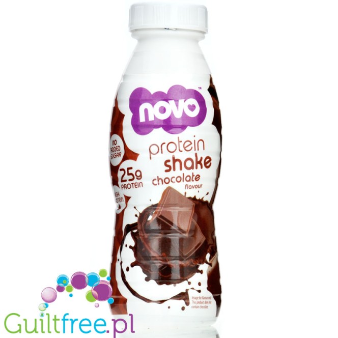Novo Protein Shake Chocolate - gotowy szejk białkowy 25g białka, Czekolada