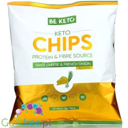 BeKeto Protein Chips Swiss Cheese & French Onion - chipsy błonnikowo-białkowe 4g węglowodanów