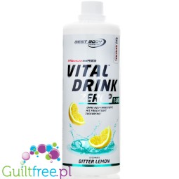 Vital Drink Bitter Lemon 1L - koncentrat do napojów bez cukru z witaminami, Gorzka Cytryna
