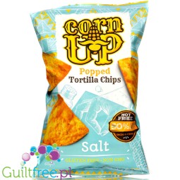 CornUp Popped Tortilla Chips Salt - solone chipsy kukurydziane 50% mniej tłuszczu