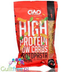 Ciao Carb High Protein ProtoPasta 50g Fusilli alimentare ad elevato contenuto proteico