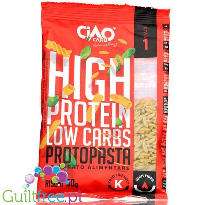 Ciao Carb High Protein ProtoPasta 50g Rice alimentare ad elevato contenuto proteico