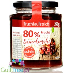 Sukrin Sauerkirsche - dżem wiśniowy ze stewią i erytrolem 59kcal, 80% Owoców