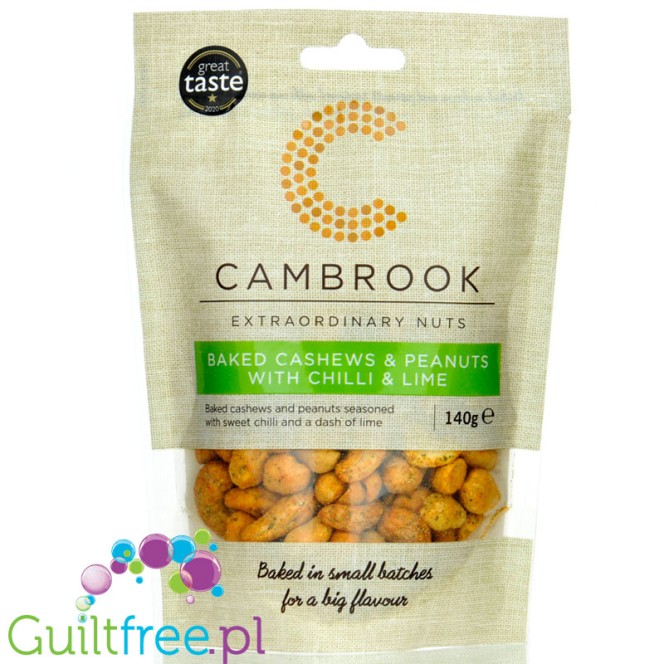 Cambrook Baked Cashews & Peanuts with Chilli & Lime 140g - keto snack