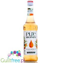 Monin Pure Non Sucré Peach Apricot - niesłodzony koncentrat bez cukru i słodzików z naturalnymi aromatami, Brzoskwinia & Morela