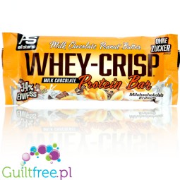 All Stars Whey Crisp Milk Chocolate Peanut Butter - turbo chrupiący baton proteinowy 17g białka