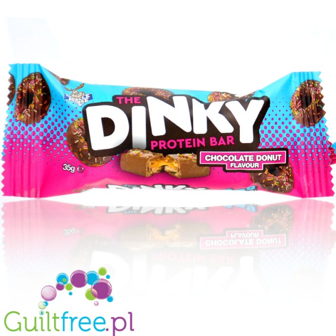 Moose Dinky Protein Bar Chocolate Donut - batonik proteinowy 130kcal & 11g białka o smaku czekoladowego donuta