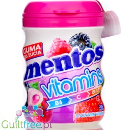 Mentos Vitamin Gum Berry - witaminizowana guma do żucia bez cukru o smaku owoców leśnych