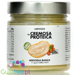 Asfoods Cremosa Proteica Nocciola Bianca 200g -  no sugar added protein spread white hazelnut