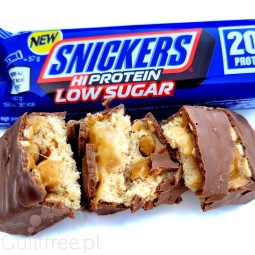 Snickers Hi-Protein Low Sugar - baton białkowy 20g białka, Czekolada, Karmel & Masło Orzechowe