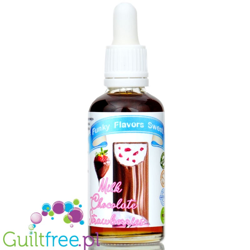 Funky Flavors Sweet Milky Choc Strawberries concentrated food flavoring, calorie & sugar free