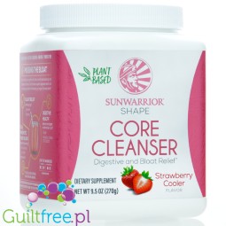 Sunwarrior Shape Core Cleanser Digestive & Bloat Relief, Strawberry Cooler - wegańska formuła na trawienie i wzdęcia