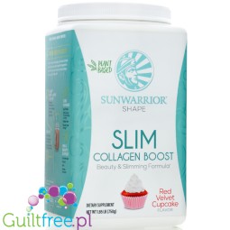 Sunwarrior Shape Slim Collagen Boost Beauty & Slimming Formula, Red Velvet Cupcake - wegańskie białko z formułą budującą kolagen