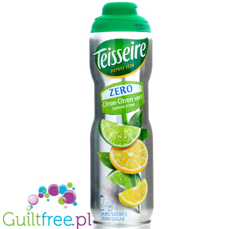 Teisseire 0% Lemon & Lime - syrop do rozcieńczania bez cukru, Cytryna i Limonka