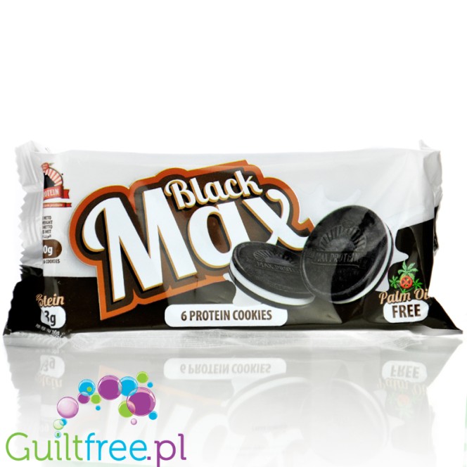 MAX Protein Black Max Cookies - no added sugar, high protein sandwich Oreo-like cookies