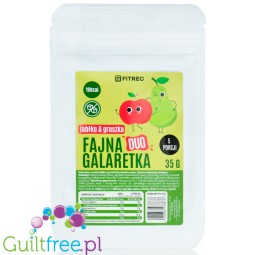 FitRec Fajna Galaretka Duo Apple & Pear, sugar free jelly powder, 5 servings