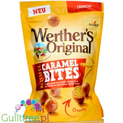 Werther's Original Blissful Caramel Bites Crunchy (CHEAT MEAL) - MEGA CHRUPS! kulki karmelowe nadziewane chrupkami karmelowymi