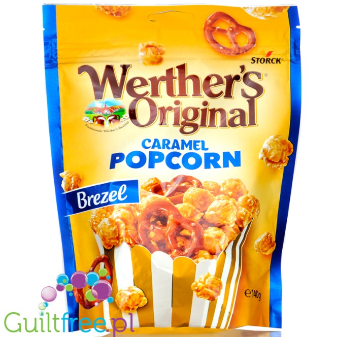 Werther's Original Caramel Popcorn Brezel (CHEAT MEAL) - karmelizowany popcorn z solonymi precelkami w karmelu