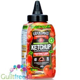 Max Protein Grandma's Ketchup Sauce Traditional - łagodny ketchup bez dodatku cukru tylko 44kcal