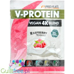 Pro Fuel V-Protein 4 K Raspberry Yogurt 30g - wegańska odżywka o smaku proteinowa jogurtu malinowego