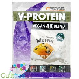 Pro Fuel V-Protein 4K Blueberry Muffin 30g - wegańska odżywka proteinowa, smak jagodowa Muffinka