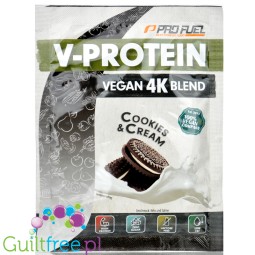Pro Fuel V-Protein 4K Cookies & Cream 30g - wegańska odżywka proteinowa o smaku ciastek z kremem