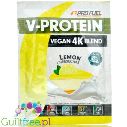 Pro Fuel V-Protein 4K Lemon Cheesecake 30g - wegańska odżywka proteinowa o smaku cytrynowego sernika