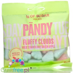 Pandy Candy Fluffy Clouds Wild Strawberry & Green Apple - sugar free high fiber & low calorie soft jellies