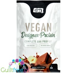 ESN Vegan Designer Protein, Hazelnut Nougat 35g - wegańska odżywka białkowa bez soi i glutenu, smak Czekolada & Orzechy Laskowe